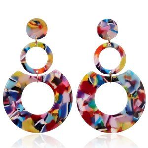 Multi-colored Hoop Earrings